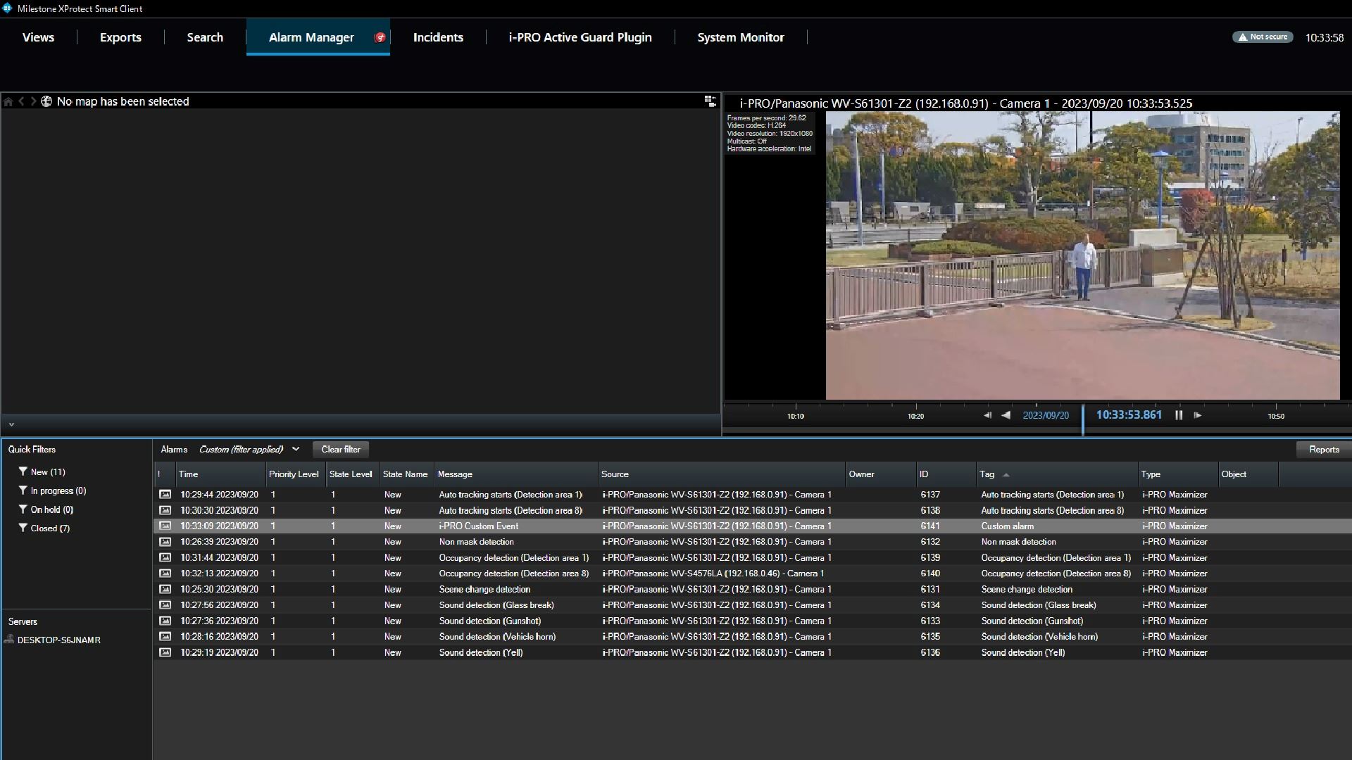 i-PRO Maximizer integrates a host of new alarms from i-PRO cameras that are not avaiable without.